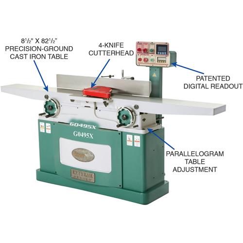 8" x 83" Helical Cutterhead Jointer w/ Digital Height Readout Grizzly