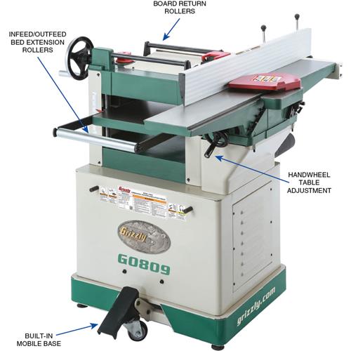 Combination Jointer/Planer with Fixed Tables at Grizzly.com