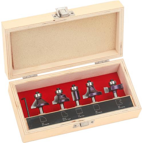 Image for Grizzly H5538 - Deluxe Edge Forming 5 pc. Set, 1/4" Shank