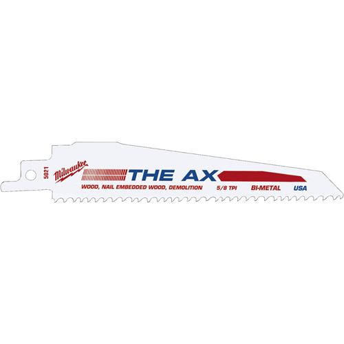 Image for Milwaukee H7036 - 6" Sawzall AX Reciprocating Saw Blade, 5 TPI, 5 pk.