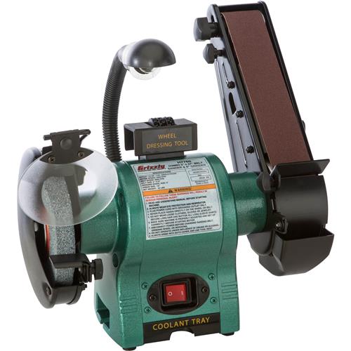 Bench grinder shop belt sander combo