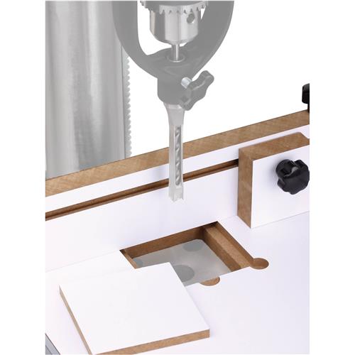 24-by-12-Inch Drill Press Table with an Adjustable Fence and Stop Block 