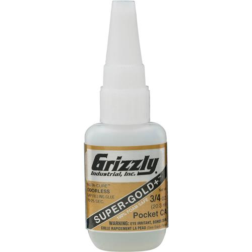 Image for Grizzly T20254 - Super-Gold+ Glue, Pocket CA 3/4 Oz.