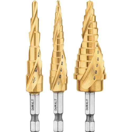 DEWALT DWA1790IR 3-Piece IMPACT READY Step Drill Bit Set