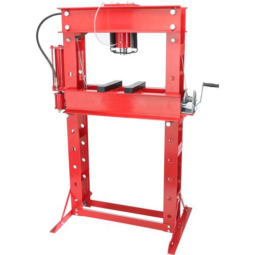 20 Ton Air/Hydraulic Shop Press w/Gauge - Hydraulic Presses & Accessories 