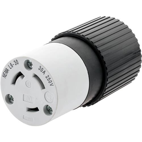 Image for Hubbell T28431 - 30 Amp 250V NEMA L6-30 Single-Phase Twist Lock Connector