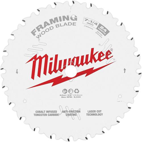 Image for Milwaukee T31332 - 7-1/4" 24T Framing Circular Saw Blade 15 ATB