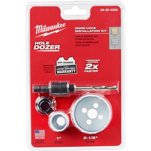 Milwaukee 49-22-4063 Door Lock Hole Dozer Hole Saw Kit
