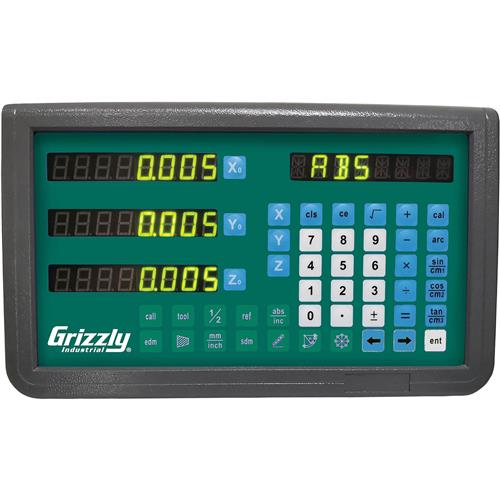 Image for Grizzly T33004 - 7-7/8" x 19-11/16" 2-Axis Mill DRO