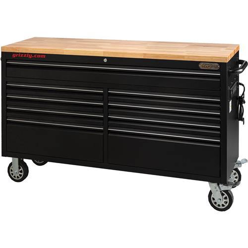Image for Grizzly T33254 - 61" 9-Drawer Rolling Tool Cabinet