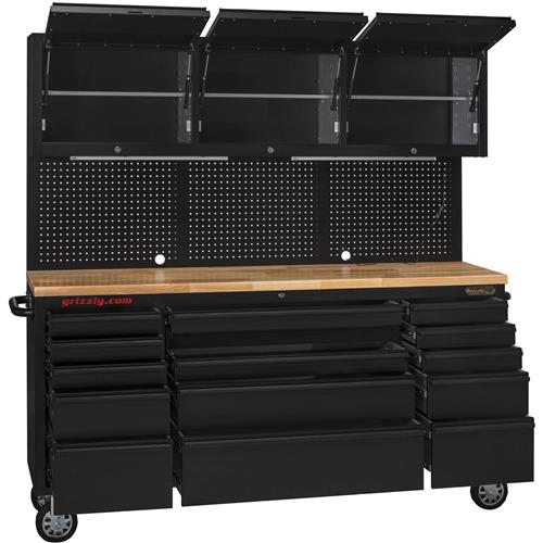 72" 15 Drawer & Upper Tool Chest at