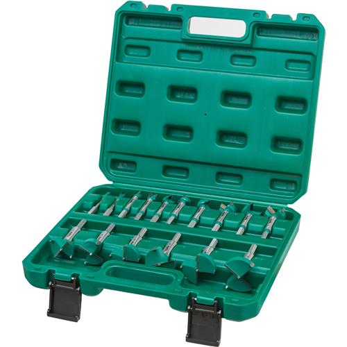 Image for Grizzly PRO T33696 - Tungsten Carbide Hex Shank Forstner Bit Set, 16 Pc. 1/4" - 2-1/8"