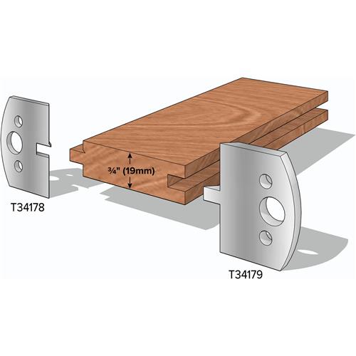 Image for Grizzly T34178 - 3/4" T&G Flooring Knives Female, 2-Pk.