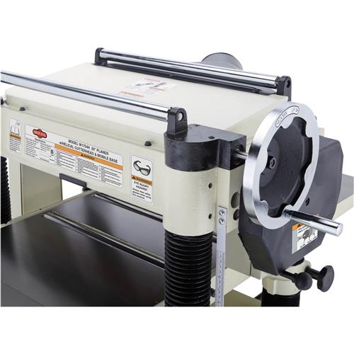 Shop Fox 240V 5HP 20in Planer with Mobile Base & Cutterhead - W1754H